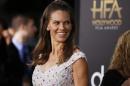 Hilary Swank arrives at the Hollywood Film Awards in Hollywood