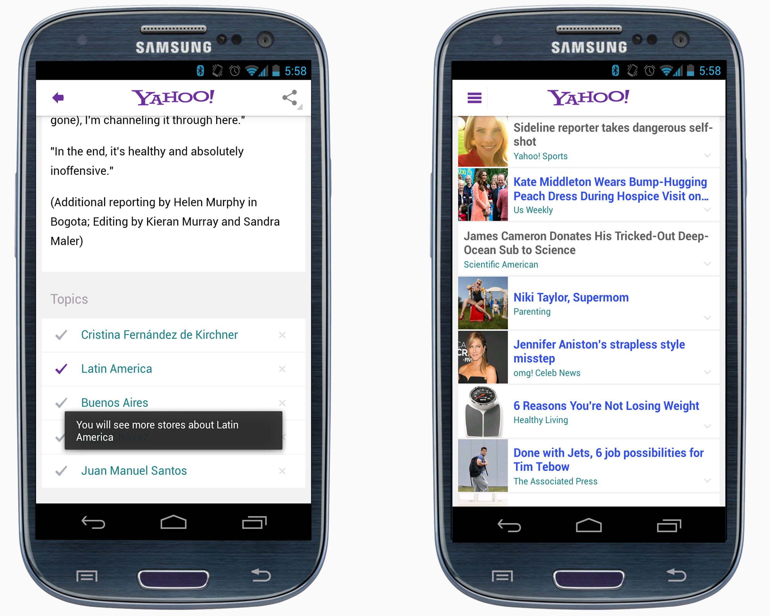 Next Up: Our Yahoo! App for Android | Product News - Yahoo
