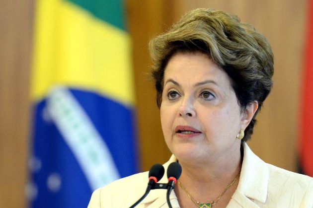 A presidente Dilma Rousseff é vista em 16 de junho de 2014, em Brasília