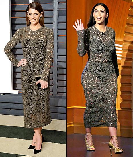 Ashley Greene, Kim Kardashian Wear the Same Green Lace Dress: Who Wore It Best?
