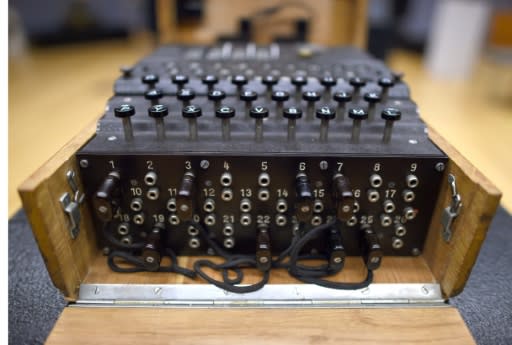 La máquina Enigma M4 vendida por 365.000 dólares, el 22 de octubre de 2015 en la casa de subastas Bonhams, en Nueva York