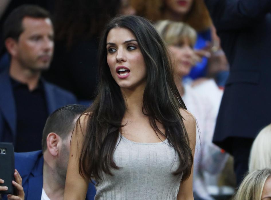 Wife of France's Bacary Sagna, Ludivine Kadri Sagna in the stands