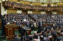 Photo fournie par la présidence égyptienne du Parlement egyptien lors d'une séance le 13 février 2016