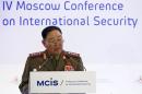 Senior North Korean military officer Hyon Yong Chol   attends the 4th MCIS in Moscow