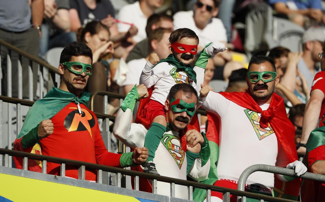 Portugal fans before the game