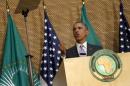 U.S. President Barack Obama delivers remarks at the   African Union in Addis Ababa