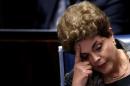 Brazil's suspended President Dilma Rousseff   attends the final session of debate and voting on Rousseff's impeachment   trial in Brasilia