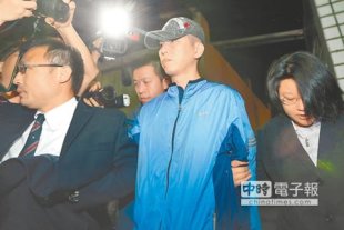 陸軍航特部引爆阿帕契案的中校副隊長勞乃成，裁定50萬元交保。（陳麒全攝）