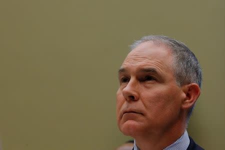 EPA Administrator Pruitt testifies before a House Energy and Commerce Subcommittee hearing in Washington