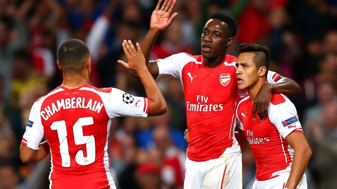Champions League - Welbeck hits first hat-trick in Arsenal romp