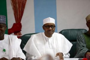 President Muhammad Buhari attends the National Working Committee during the meeting of the All Progressives Congress (APC) party at the headquarters of the party in Abuja