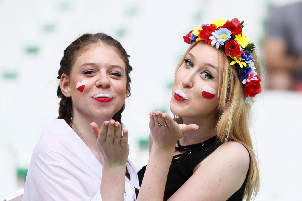 Poland fans before the game