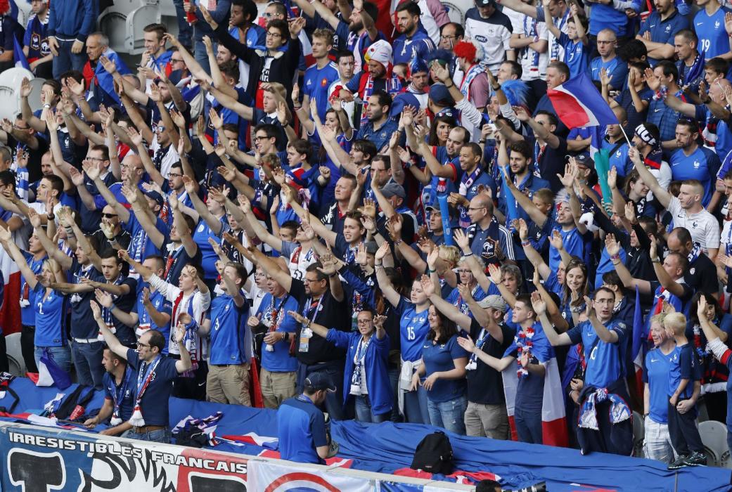 France fans before the game