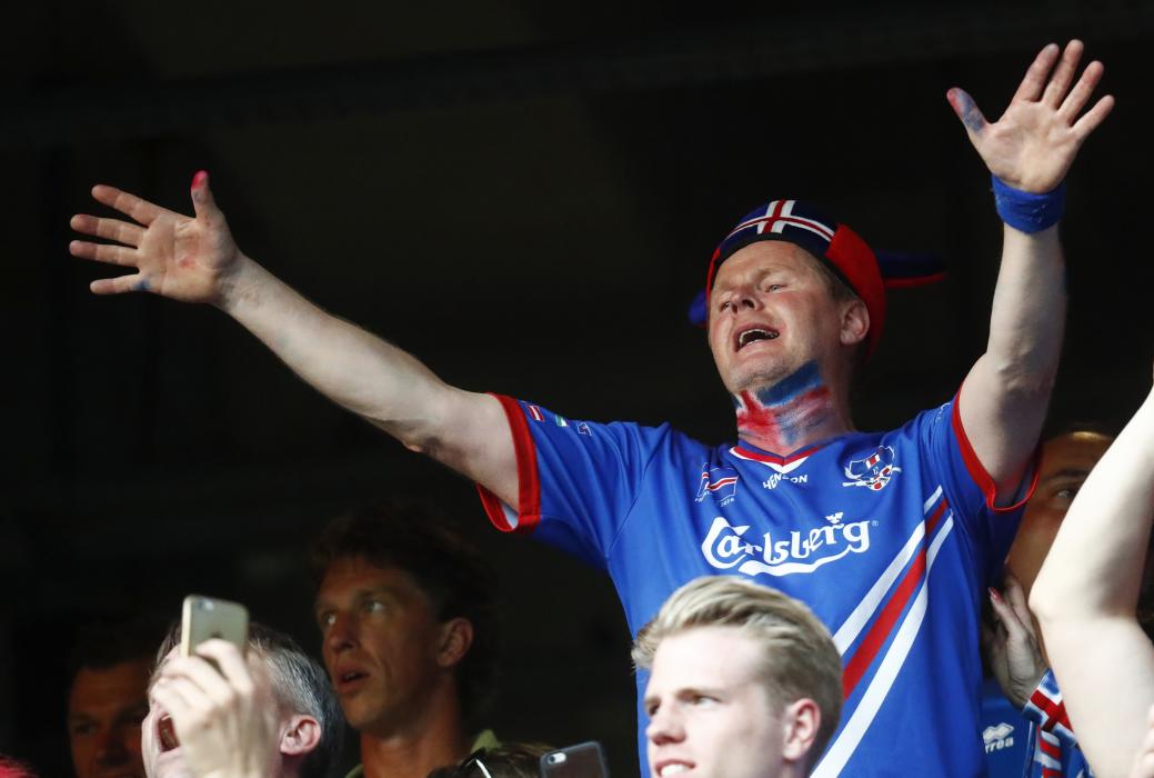 Iceland fan before the game