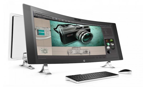 ▲HP Envy Curved AIO電腦，配置顯示比21：9、解析度3440x1440的34吋曲面螢幕。