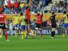 La joie des joueurs d'Oyonnax après leur victoire contre Clermont, le 11 avril 2015 au Stade Marcel Michelin