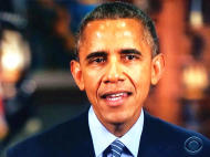 葛萊美獎9日的開幕典禮上美國總統歐巴馬特地錄製影片進行性暴力防治宣導。（photo byinstyle on Twitter）