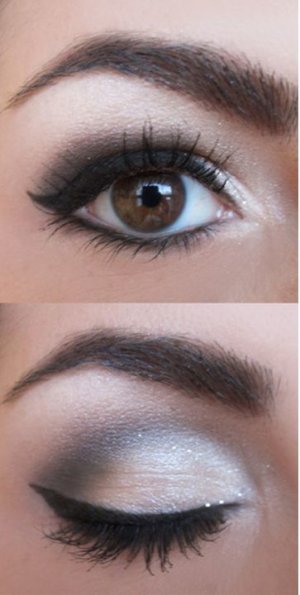 Smokey eyes en tono plateado en tonos súper sutiles...