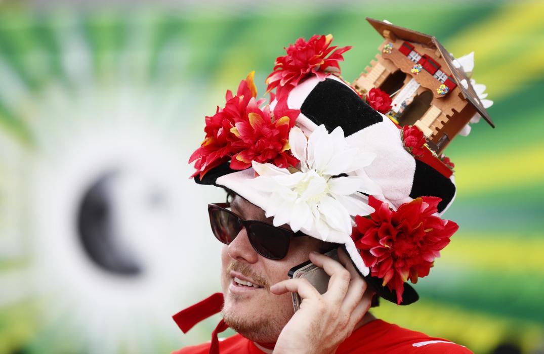 Switzerland fan before the game