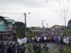 Manifestation interdite de l'opposition à Libreville, qui a donné lieu à des heurts avec les forces de l'ordre, le 20 décembre 2014