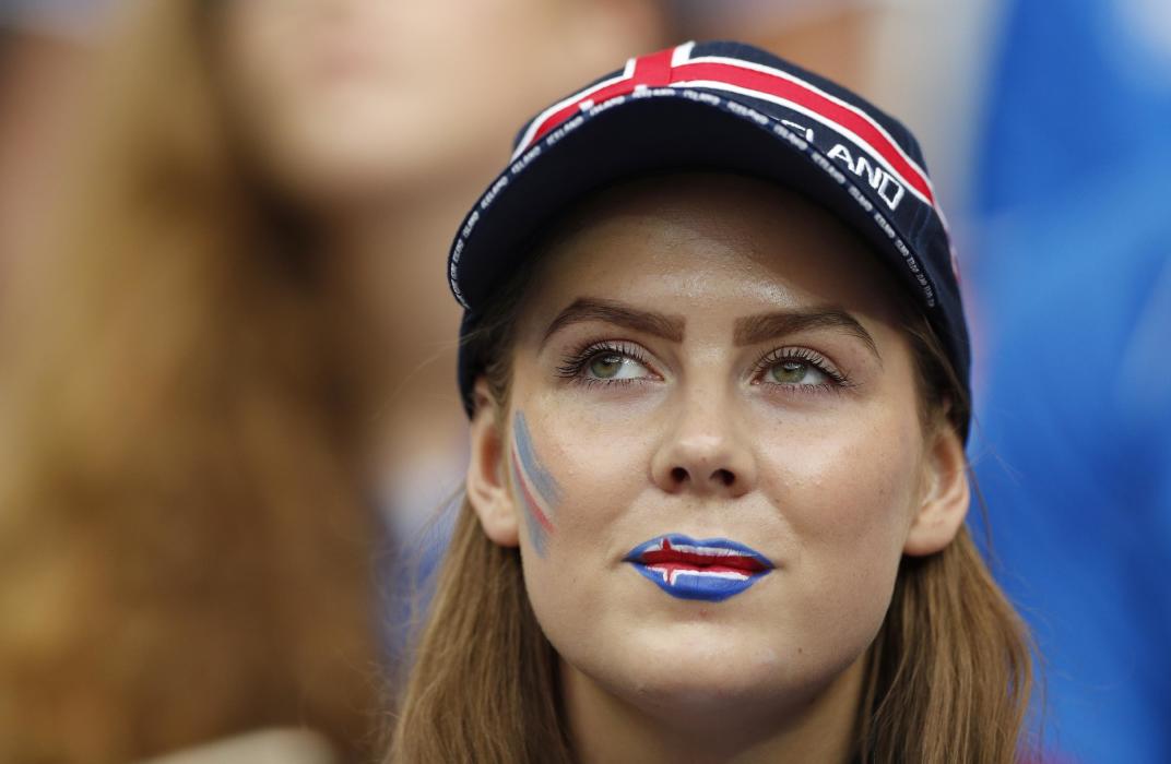 Iceland fan before the game