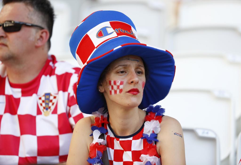 Croatia fan before the match