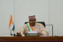 Hama Amadou, alors chef du parlement du Niger, le 6 novembre 2013 à Niamey
