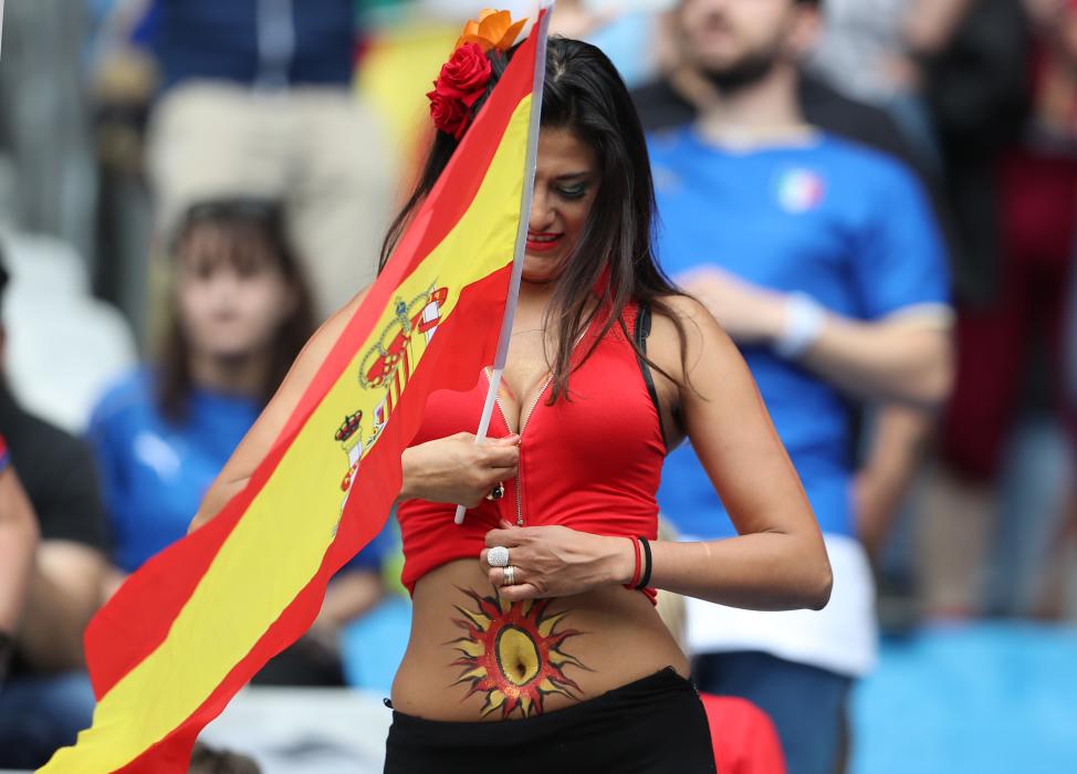 Spain fan before the match