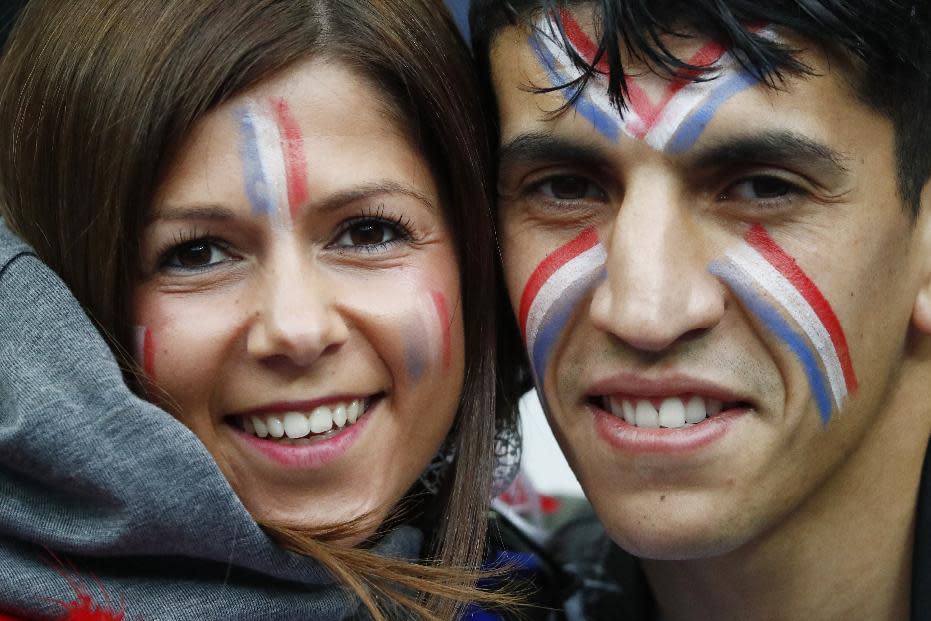 France fans before the game