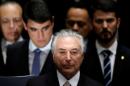 Brazil's new President Michel Temer attends the   presidential inauguration ceremony after Brazil's Senate removed President   Dilma Rousseff in Brasilia