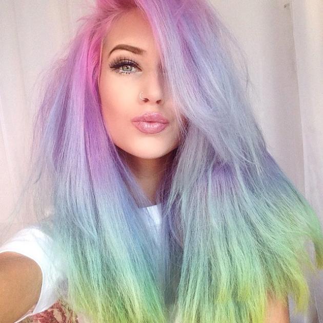 Neuer Haartrend: Regenbogen-Haare | Neuer Haartrend: Regenbogen-Haare ...  width=