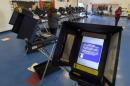 Voting machines are set up for people to cast their   ballots during voting in the 2016 presidential election at Manuel J. Cortez   Elementary School in Las Vegas, Nevada