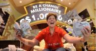 英國一名52歲的女子杜賓（Linda Tobin）去年6月在新加坡樟宜機場轉機時，買了一瓶威士忌當伴手禮送親人，結果竟因此得到100萬新加坡元（約台幣2344萬）獎金，瞬間成為「千萬富翁」。