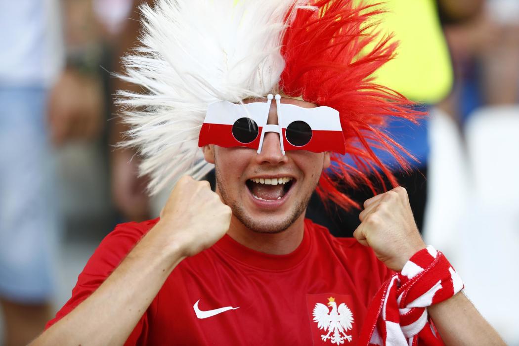 Poland fan before the match