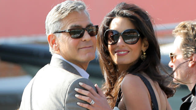 George Clooney and Amal Alamuddin Look More In-Love Than Ever as Guests Arrive for Their Wedding