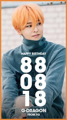 G-Dragon，生日祝福照公開 「橘色的髮型+獨特的服裝」