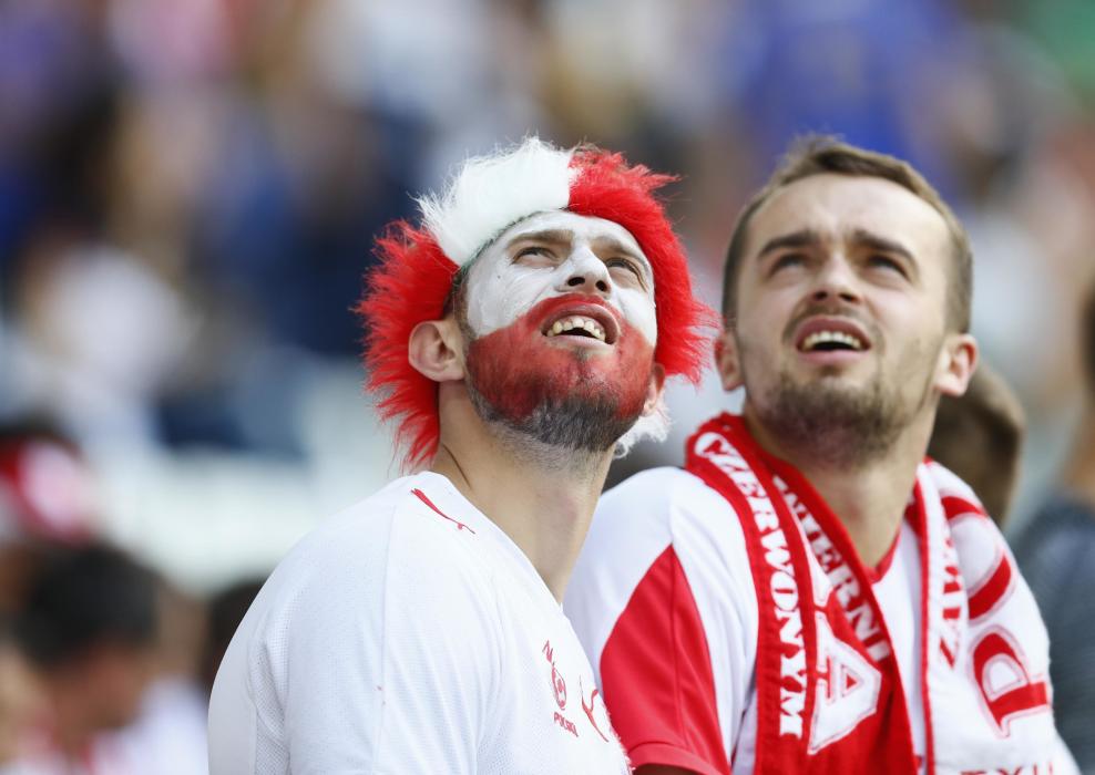 Poland fans before the game