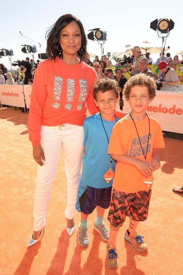 Garcelle Beauvais with her twin sons