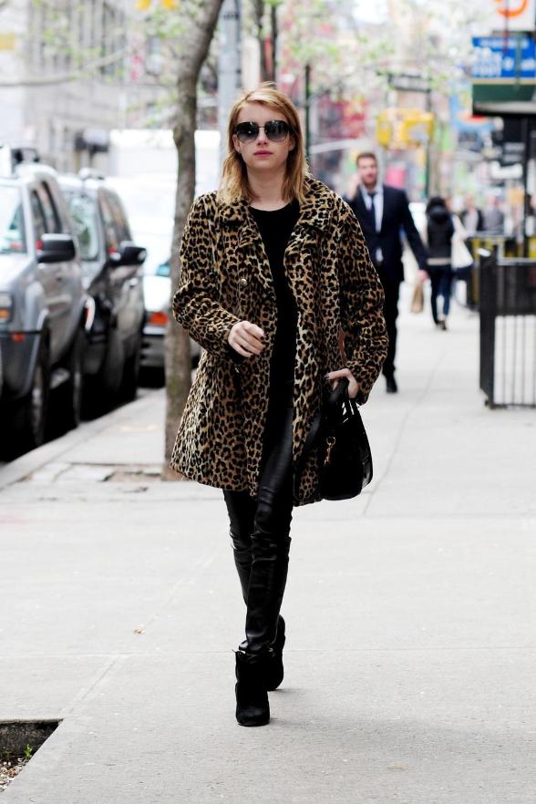 Elizabeth Hurley | Leopard Print Coats Forever and Ever