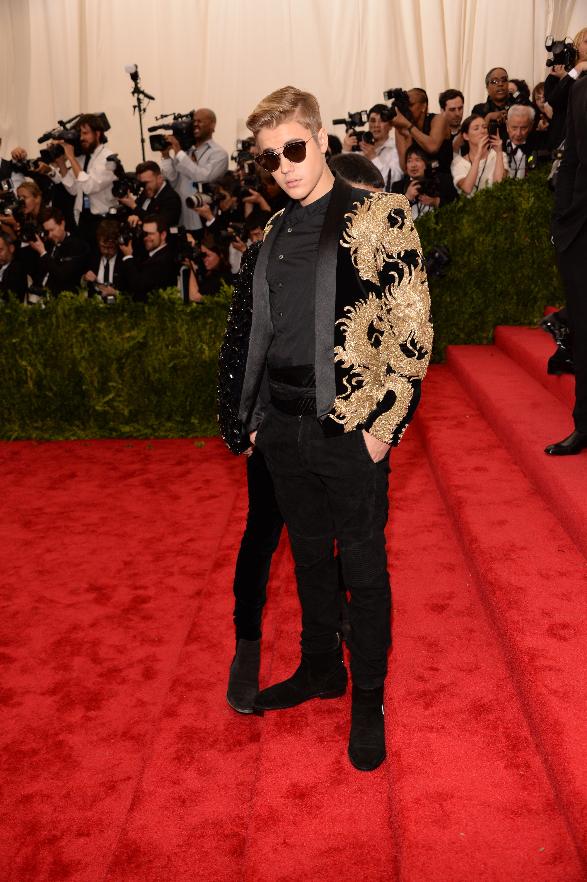 Justin Bieber in Balmain.