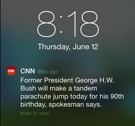 CNN News notification