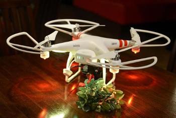 Mistletoe Drone Draws Blood at Brooklyn TGI Fridays