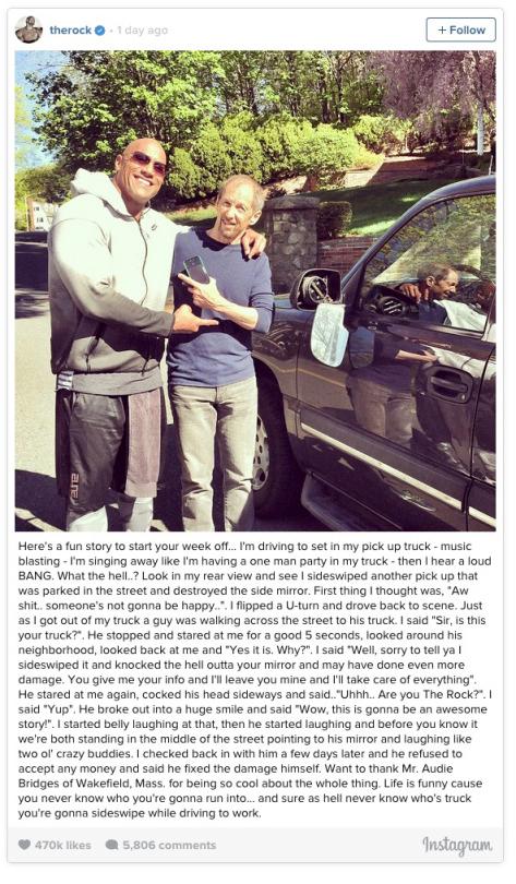 The Rock Shows How To Hit Someone’s Car, Nicely