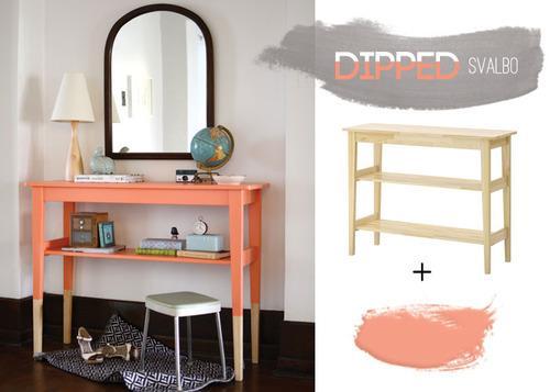 ombre-painted wooden sideboard or sofa table