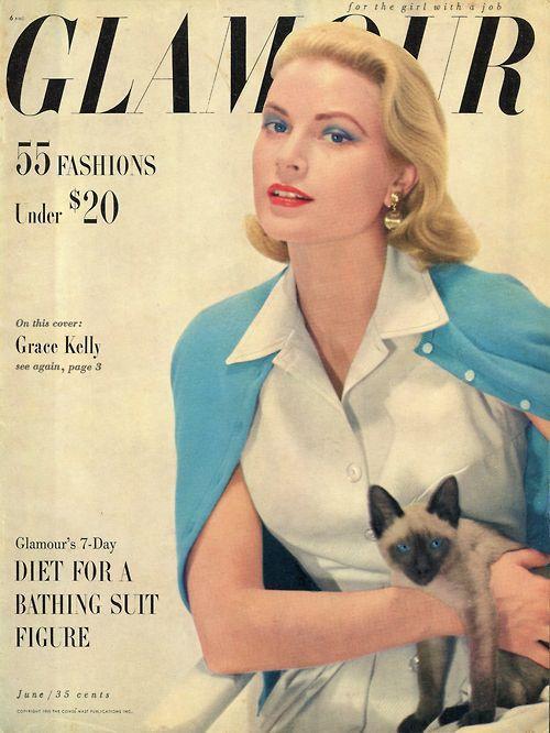 Grace Kelly on the cover of a magazine from April 20, 1955. These old  magazines are so interesting to read because you can learn lots of things  that you can't find online. 