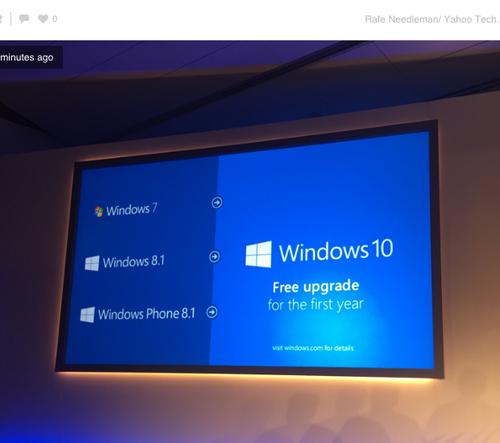 Windows 10 Will Be a Free Upgrade for People Running Windows 8 and Windows 7