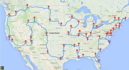 Travel To All 50 States Map Life is a Speedway: The Fastest Way to Hit The Best Landmarks on a 