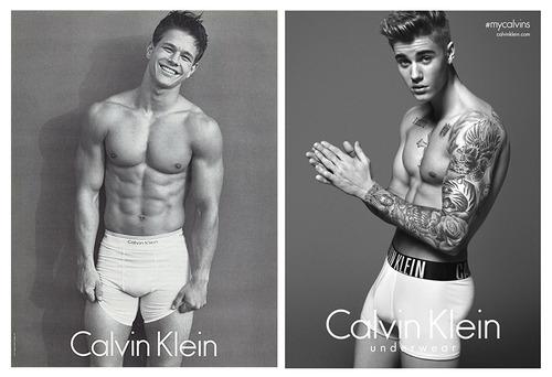 Justin Bieber poses for Calvin Klein—but he’s no Marky Mark