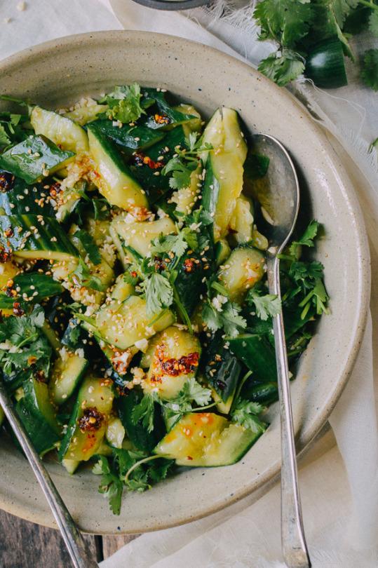 Smashed Asian Cucumber Salad Recipe From 'Woks of Life'