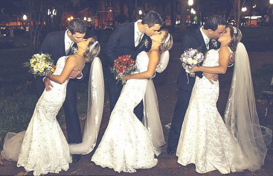 Triplets Marry on the Same Day, in the Same Ceremony, in the Same Dress